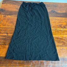 Stradivarius Black Maxi Skirt Drawstring Waist Flowy Comfortable Size S - $18.02