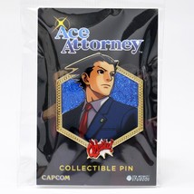 Phoenix Wright Ace Attorney Golden Enamel Figure Pin Full Color - £11.06 GBP