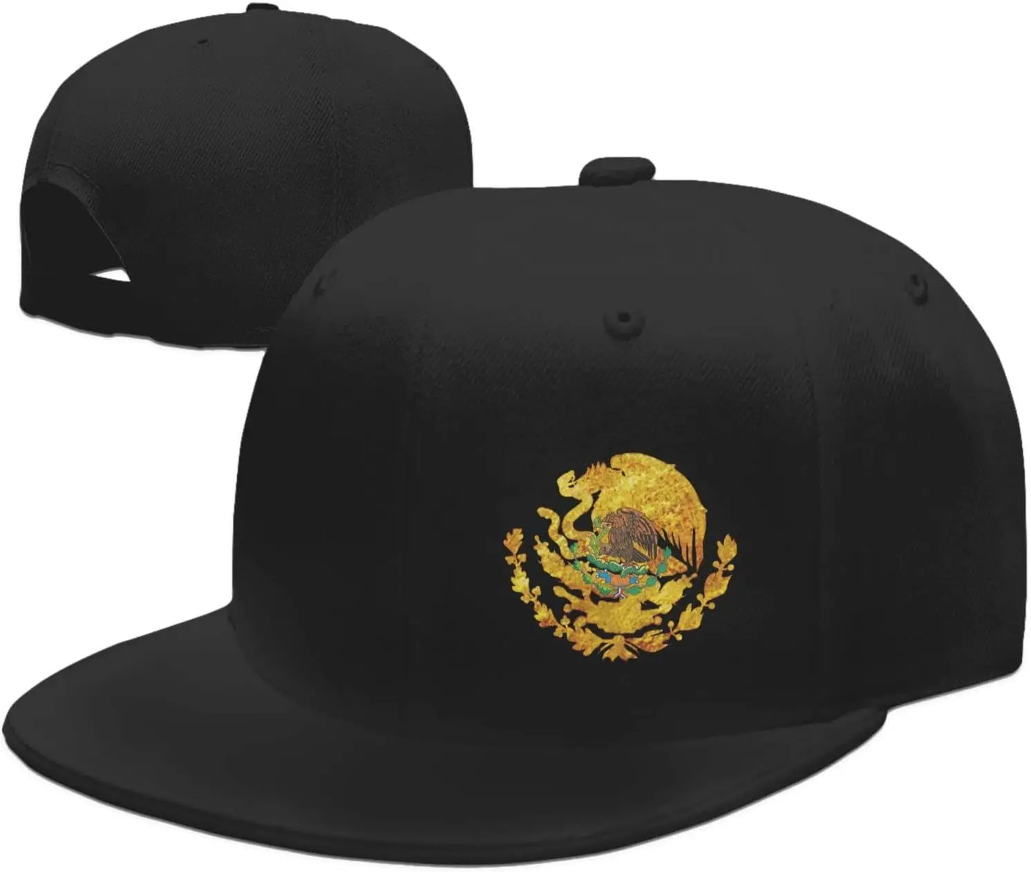 Mexico Eagle Flat Bill Baseball Cap Snapback Hats for Men &amp; Women - £14.72 GBP