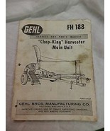 vintage operators manual GEHL chop king harvester FH 188  1965 service p... - $189.88 MXN