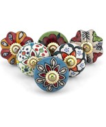 Pack of 6 Assorted Multicolor Cabinet Knobs Door Pull Handles USA SELLER - £15.72 GBP