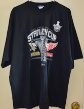 Reebok Penguins Red Wings 2008 Stanley Cup Champions Black T-Shirt Size XL - $19.79