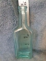 Antique Aqua Green Castoria Castoria Medicine Bottle Chas. H Fletcher / no cork - $4.75