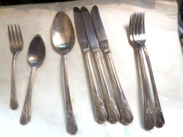 lot of 10 pieces Rogers Bros original Rogers No Monogram Silver Plate - £9.52 GBP
