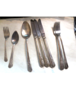 lot of 10 pieces Rogers Bros original Rogers No Monogram Silver Plate - £9.58 GBP