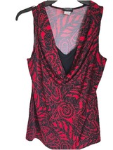 Perception Concept Black &amp; Red Womens Top (M) - $129.46 MXN