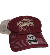 MoorMans ShowTec Trucker Cap Hat 47 Maroon Red Snapback Mesh Farm Feed  ... - $16.44