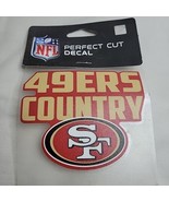 San Francisco 49ers Country 4&quot;X4&quot; Color Die Cut Decal New WinCraft - £9.60 GBP