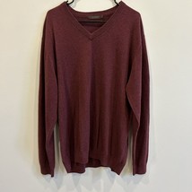 J. HILBURN 100% Cashmere V-Neck Maroon Sweater XL Great Condition Worn Once - $34.99