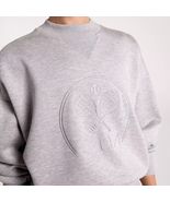 Calia Women&#39;s Pique Scuba Crew Sweatshirt Tennis Gray Size Large Pull Ov... - $55.02 CAD