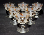 Vintage Libbey GOLDEN FOLIAGE 4¼&quot; Champagne Glass - Set Of 5 - READ DESC... - $34.62