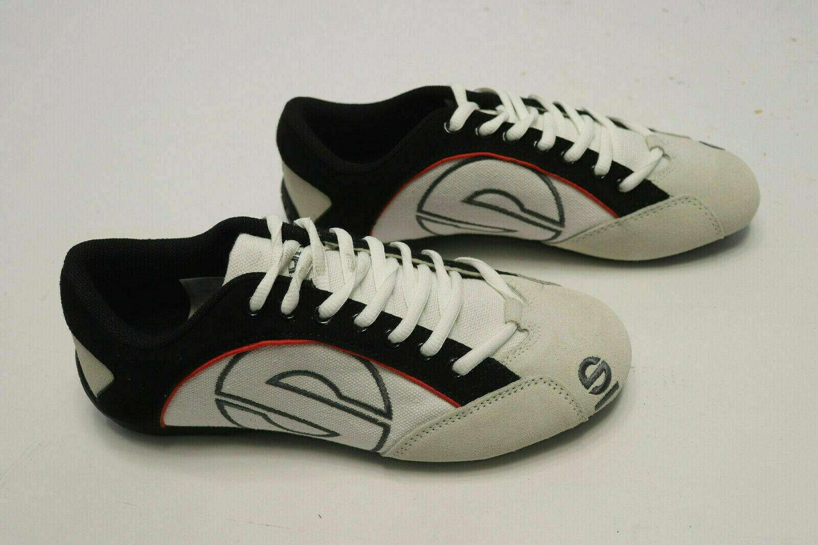 SPARCO Racing Esse SHOES Mens Lace Up Canvas White Casual Walk 38 Euro 6... - $29.99