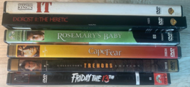 Horror Movie 6 Piece Lot: Friday the 13th, It, Exorcist 2, Rosemary&#39;s Baby - £11.83 GBP