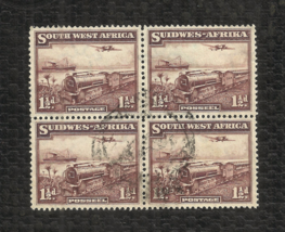 South West Africa - 1937 - 1-1/2d Mail Transport Series - Nh - Cto - Block Of 4 - £27.96 GBP