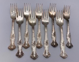 International 1847 Rogers Silverplate VINTAGE Salad Forks Set of 9 - £143.87 GBP