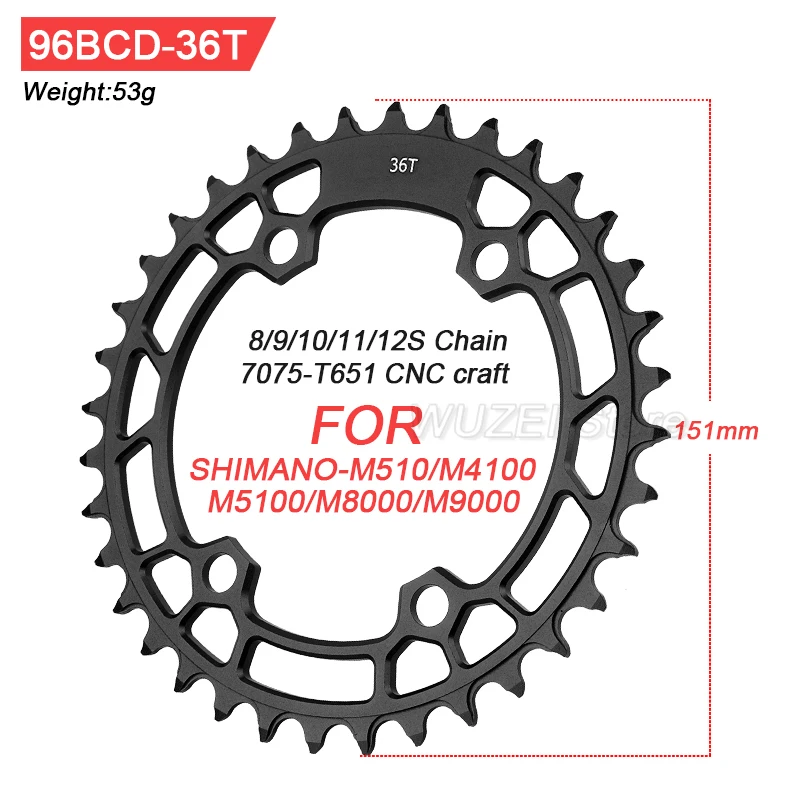 Shimano 96bcd Round MTB bicycle Chainring 96BCD 26/36T  32/34/36T For M7000 M800 - £81.22 GBP