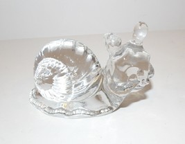 ADORABLE GOEBEL ART GLASS/CRYSTAL HAPPY SNAIL 3&quot; TALL PAPERWEIGHT/FIGURINE - $28.70