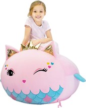 Yoweenton Mermaid Stuffed Animal Toy Storage | Kids Bean Bag Chair | Large Size - $41.95