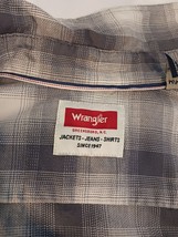 Wrangle Long Sleeves Spread Collar Shirt Gray Plaid - Medium image 4