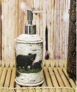 Ebros Rustic Black Bear Faux Birch Liquid Soap Or Lotion Pump Dispenser - $34.28 CAD