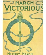 Vintage Sheet Music Victorious Military March For Piano Wright 1923 - £77.86 GBP