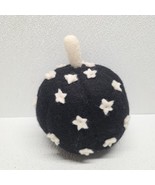 Pottery Barn Kids BOO Wool Black White Stars Pumpkin Plush Halloween Dec... - $131.84 CAD
