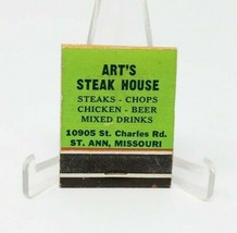 Art&#39;s Steak House Matchbook Unstruck HTF - $7.42