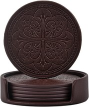 Coasters For Drinks,Pu Leather Bar Beer Beverage Coasters For Drinks Set... - $26.99