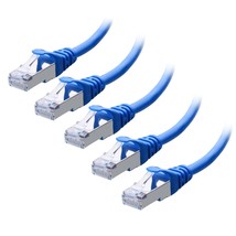 Cable Matters 10Gbps 5-Pack Snagless Short Shielded Cat6A Ethernet Cable... - £14.88 GBP