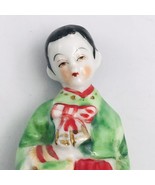 Vintage Made in Japan Asian Woman in Red Green Traditional Dress 5.25&quot; -... - £9.54 GBP