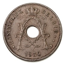 1930 Bélgica 10 Céntimos Moneda En Extra Fino , Km#86 - £78.06 GBP