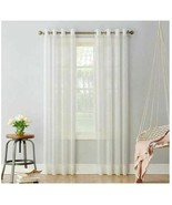 No. 918 Emily Sheer Voile Grommet Curtain Panel, 59&quot; x 63&quot;, Eggshell NEW... - £7.97 GBP