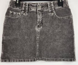 Lazer Jeans Skirt Womens Juniors 11 Brown Corduroy Distressed Mini Skirt - £12.65 GBP