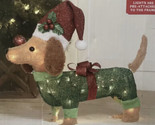 Holiday Time Light-Up Plush Dachshund Weenie Dog 22” Long Christmas Decor - £47.25 GBP