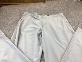 IZOD Golf Pants Slacks Mens Size 36X34 Gray Flat Front Stretch Comfort Waist - £10.89 GBP