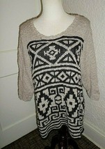 Style &amp; Co Southwestern Print Cotton Blend Knit Sweater Xl - £11.72 GBP
