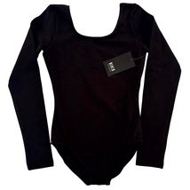 Bloch Youth Size 12 Black Long Sleeve Scoop Neck Dance Leotard NWT - $9.99