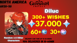 Genshin Impact | Diluc, 37000 GEMS, 300+ WISHES | NORTH AMERICA-show ori... - $38.64