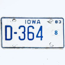 1983 United States Iowa Base Dealer License Plate D-364 8 - £14.78 GBP