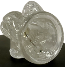 GOEBEL Clear Lead Crystal Angel Bell 3.5" Angel With Accordian 1981 West Germany image 3