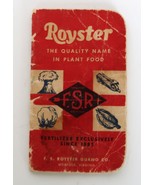 Vtg Royster Guano Plant Food Advertisement 1961 Pocket Note Pad  Ephemera - $9.99