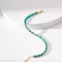 Turquoise &amp; 18K Gold-Plated Beaded Bracelet - £11.20 GBP