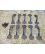 10 IRON HAND FORGED HANDLE PULLS GATE DOOR BARN CABINET DRAWER GRASP HAN... - $51.84 CAD