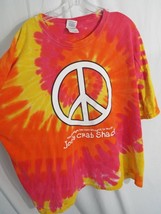 Joe&#39;s Crab Shack Tie Dye T Shirt 2XL Peace Love and Crabs Peace Sign - $22.02