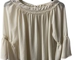 Monteau Los Angeles Cream Women&#39;s 3/4 Bell Sleeve Polyester Cover Size M - $12.61
