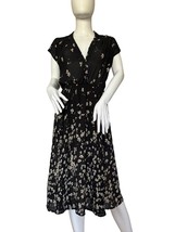 REFORMATION black Flower Sheer Dress size S - $1,112.46 MXN