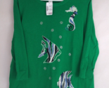 NWT Christopher &amp; Banks Women&#39;s Sweater With Fish &amp; Seahorse Design Size... - £15.15 GBP