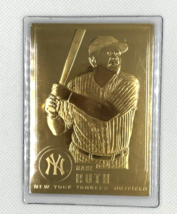 Babe Ruth Baseball Card 22kt Gold 1996 by CMG Worldwide - £9.66 GBP