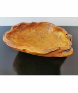 Wabi Sabi Style Natural Moroccan Tuya Burn Wood Bowl Hand Carved Home De... - $876.59 MXN