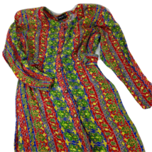 Vintage Dress Made In JAPAN Mod Hippy Groovy Bright Print Small boho fairycore - £47.44 GBP